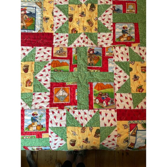 Child’s Quilt Jesus Loves Annie Grace Machine Embroidered Cotton Handmade - Picture 5 of 8